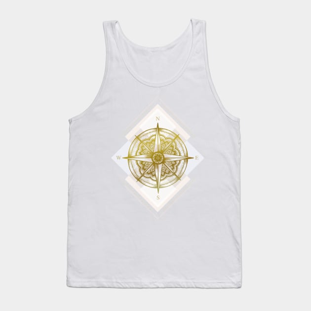 Golden Compass Tank Top by Barlena